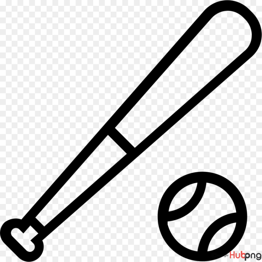 Baseball Bat and Ball Icon - Free PNG Download