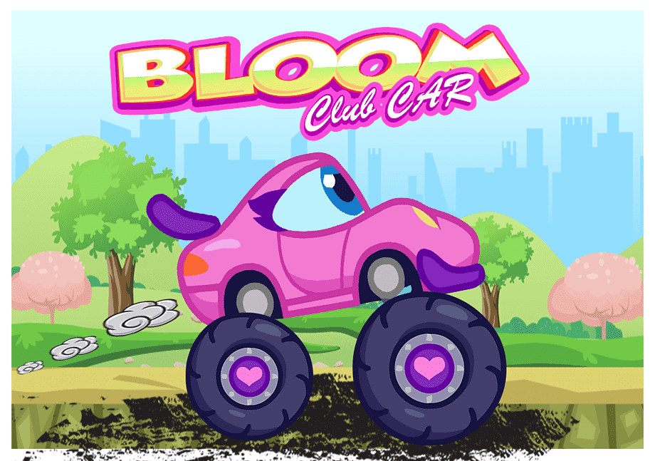 Bloom Club Car - Fun Pink Monster Truck Game for Kids