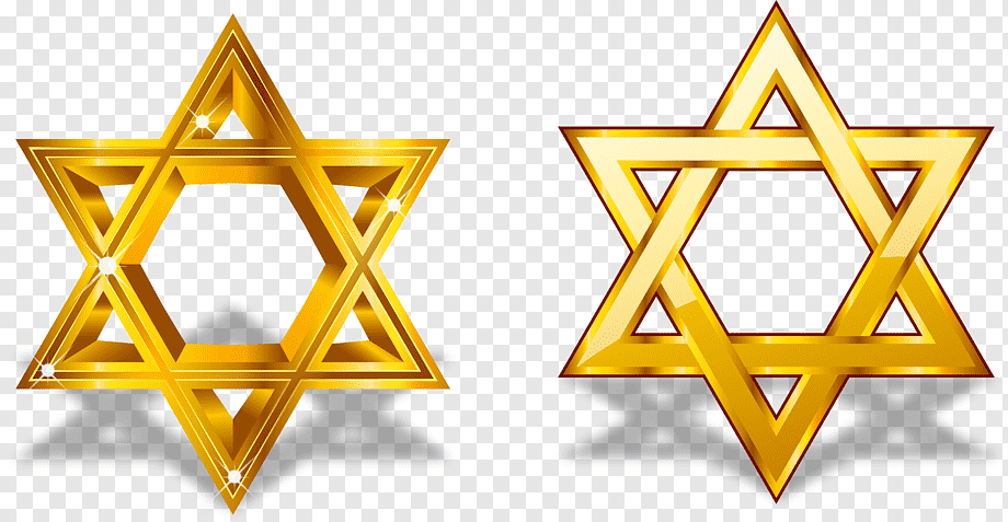 Golden Star of David Icons - High-Quality Vector Graphics for Religious & Cultural Use