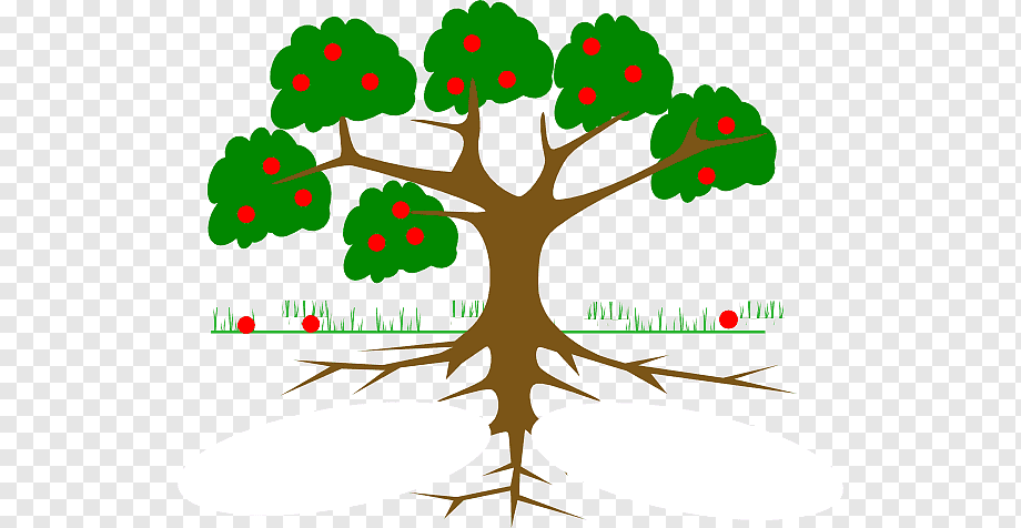 tree with roots - Clip Art Library