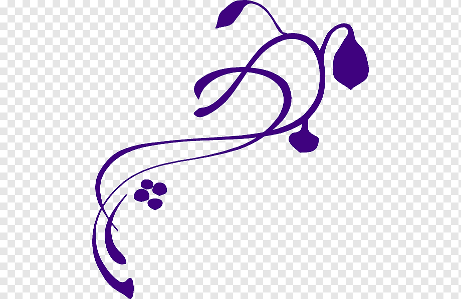 Purple Vine Decorative Element - Free SVG Clipart for Design Projects