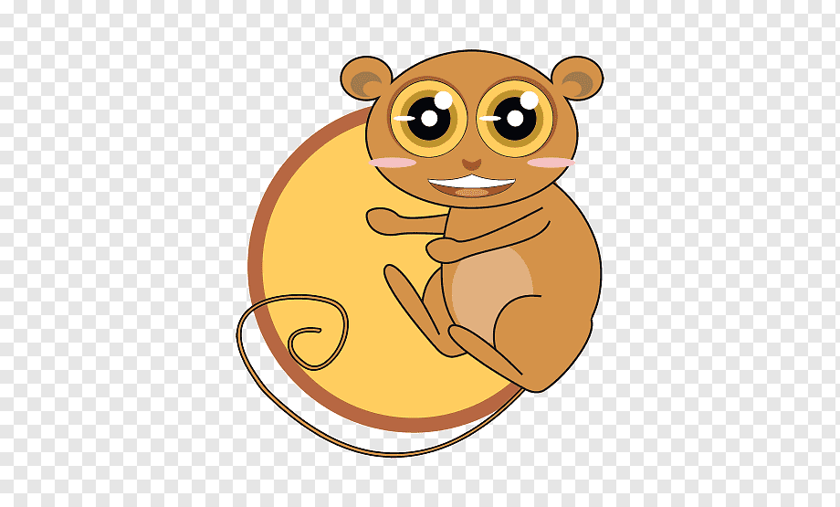 Adorable Slow Loris Cartoon Hugging Gold Coin - Free PNG Clipart