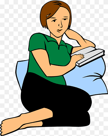 Reading Comfortably at Home - Relaxed Posture and Focus
