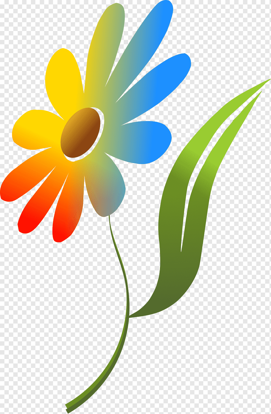 Rainbow Daisy Clipart - Free Transparent PNG for Design Projects