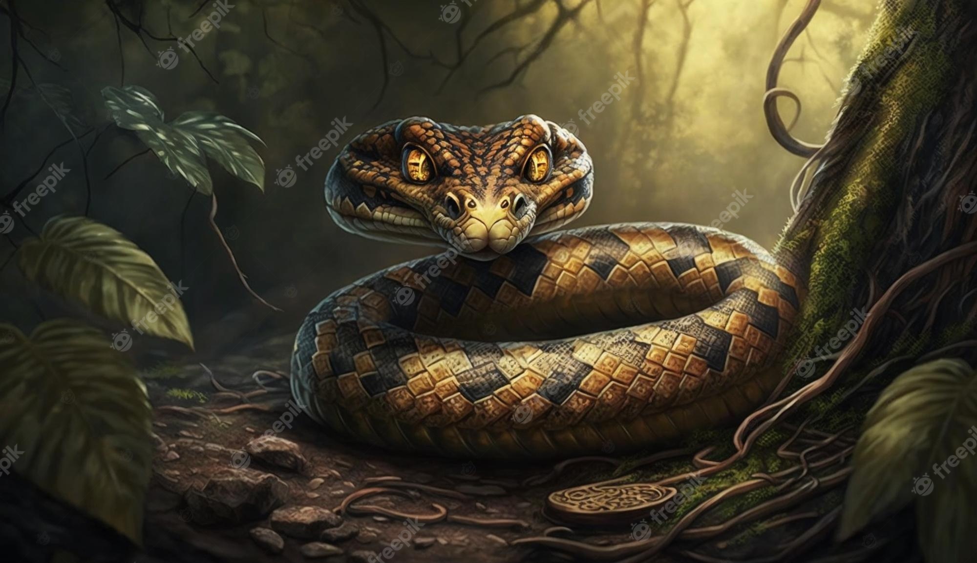 Scary Snake Stock Illustration - Download Image Now - 2015, Animal ...