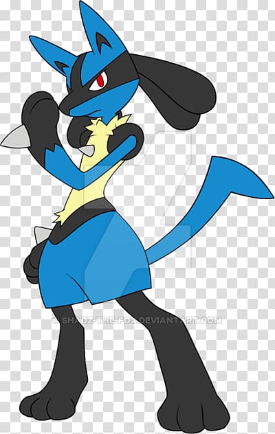 Lucario Pokémon Illustration - Dynamic Fighting Pose Art