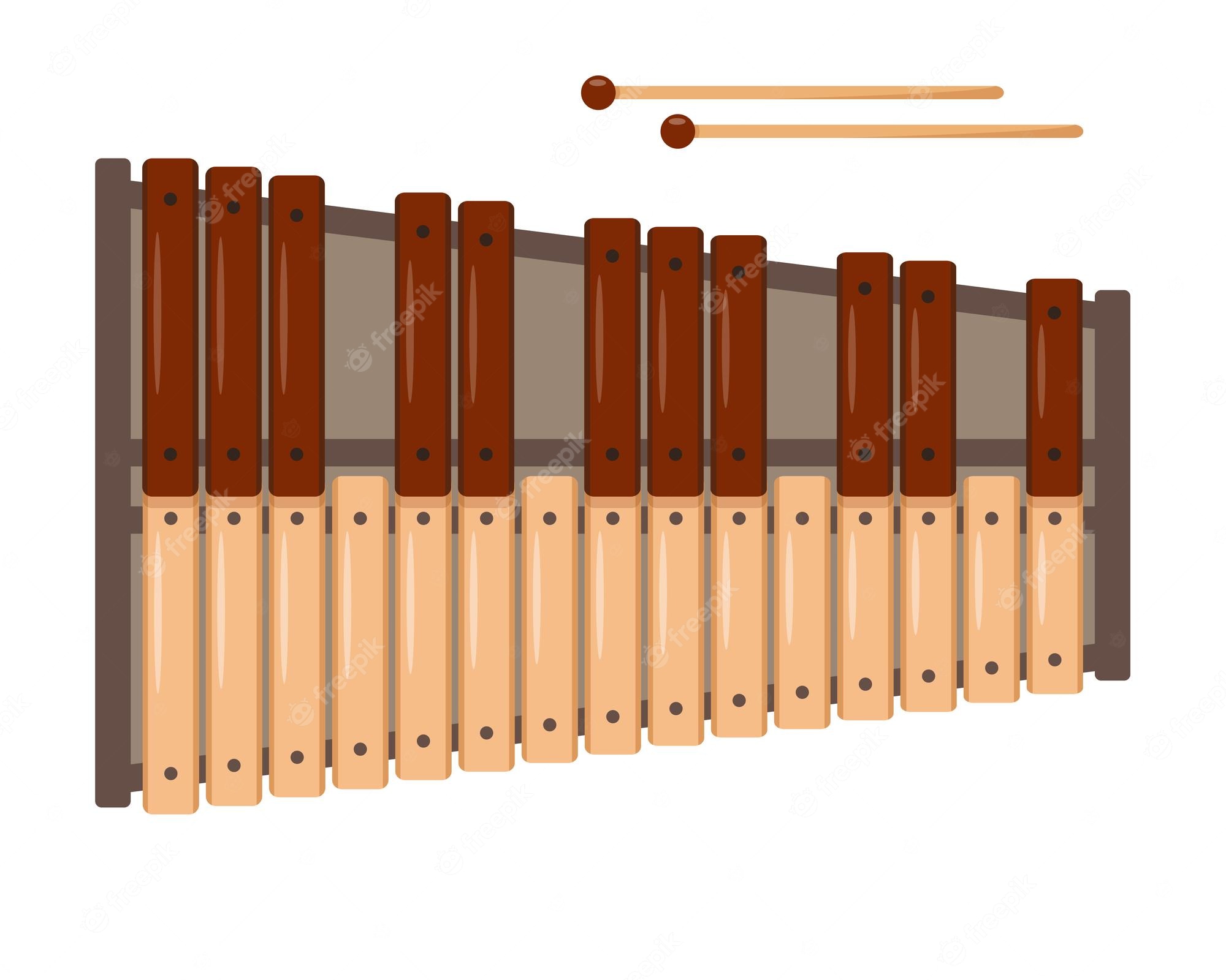 Xylophone Hd Transparent, Beautiful Wooden Xylophone Illustration ...