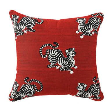 Pair of Premier Prints Indoor/Outdoor red floral Pillow Covers, 18x18 ...