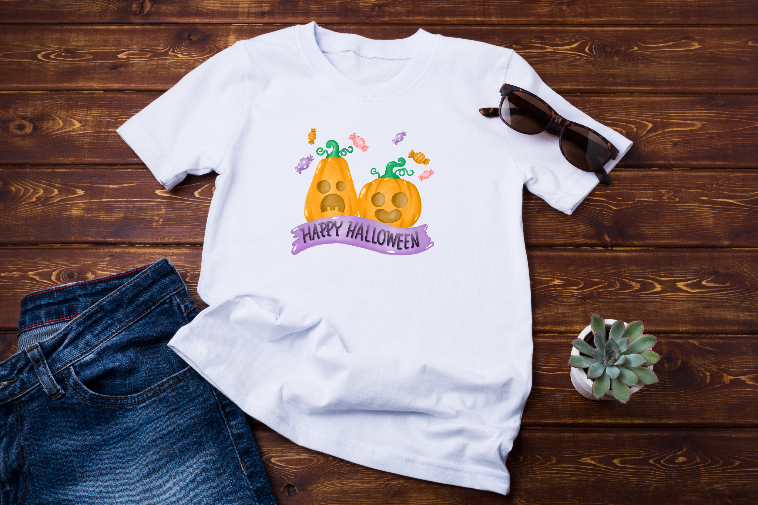 denim pumpkins