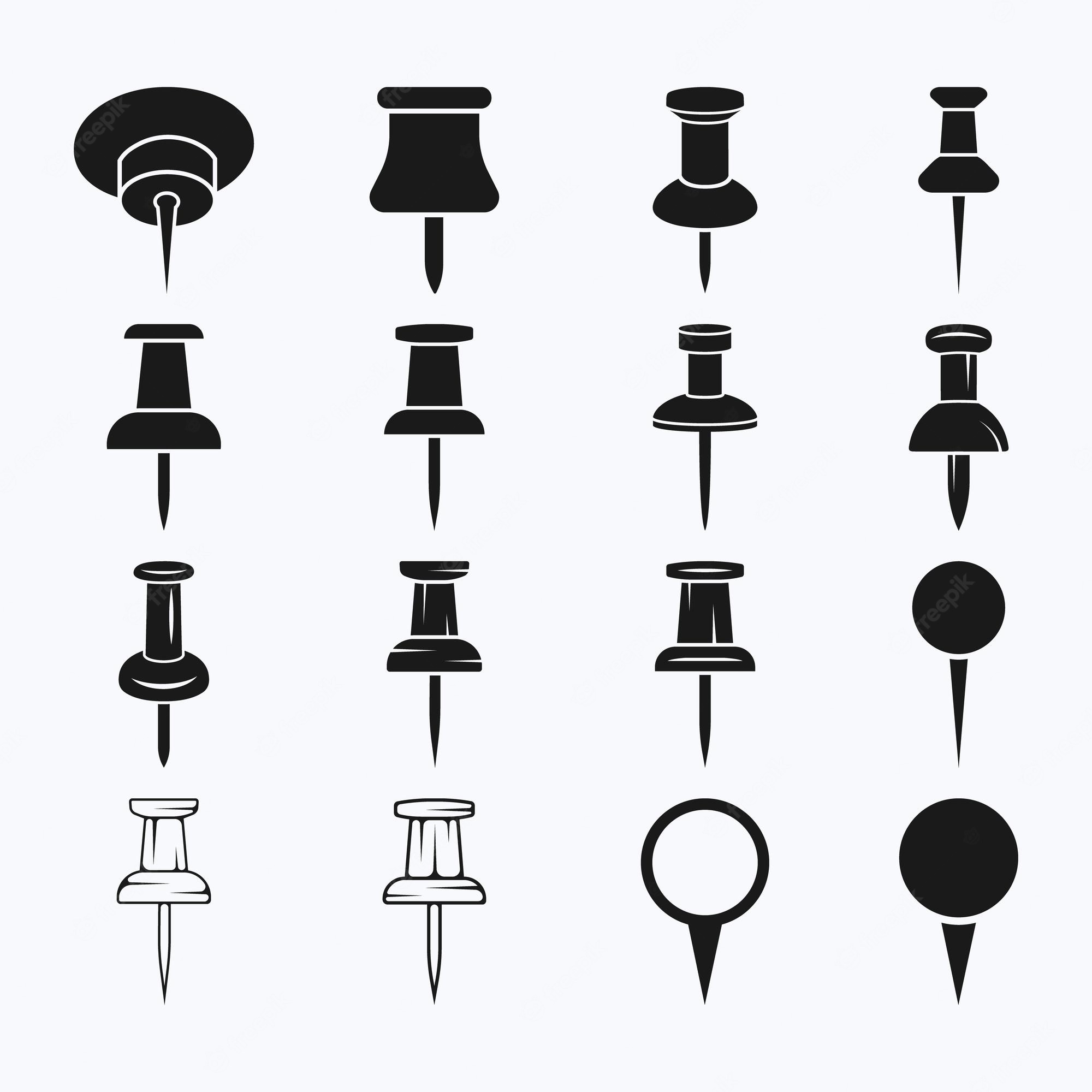 Push Pins Clip Art Digital Art Clip Art Library