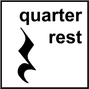 Quarter Rest Clip Art at Clker.com - vector clip art online 