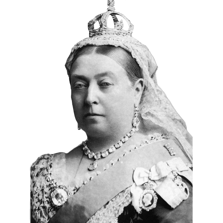 Portrait Of Queen Victoria 19th Century Stock Illustration - Clip Art 