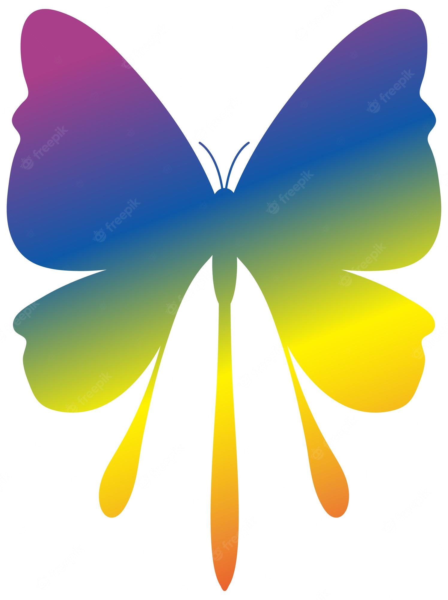 Rainbow Butterfly Clip Art Library Clip Art Library