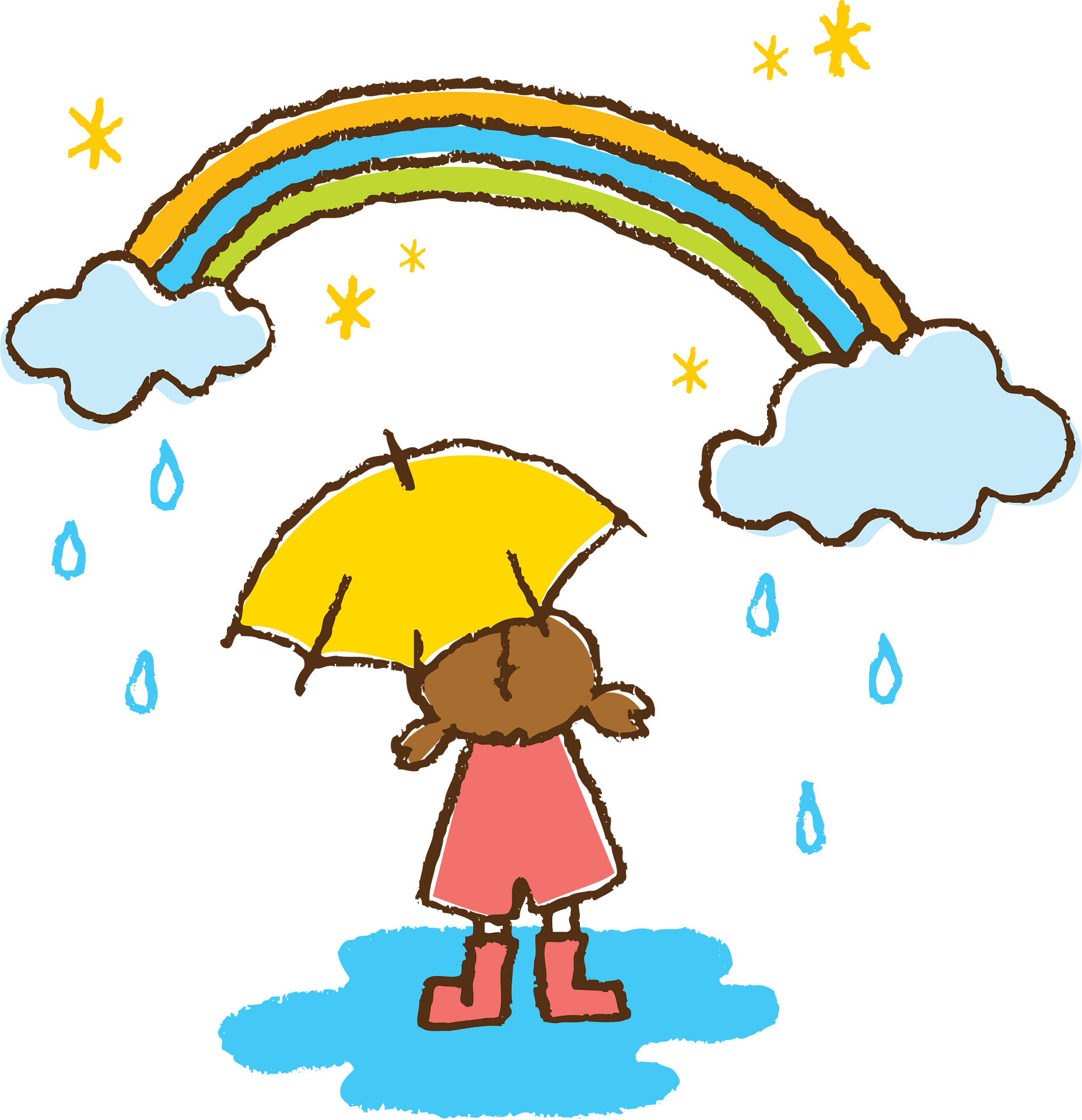 Add a Pop of Color with Girl Rainbow Cliparts - Clip Art Library