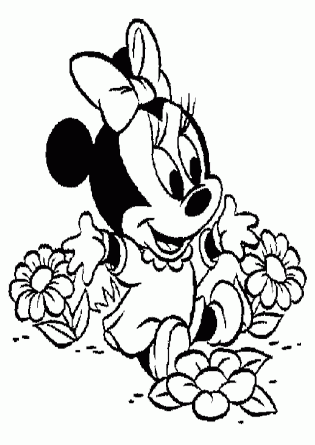 Minnie Mouse Coloring Page - Free Printable for Kids