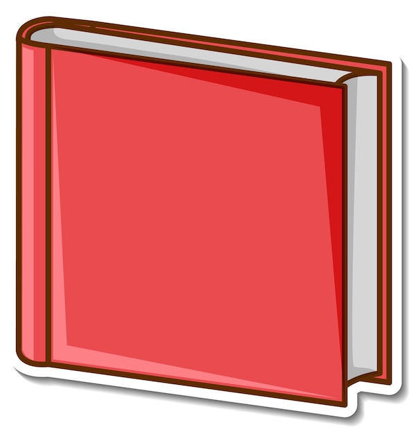 A glossy red hardcover book with white pages, shown at an angle on a white background.