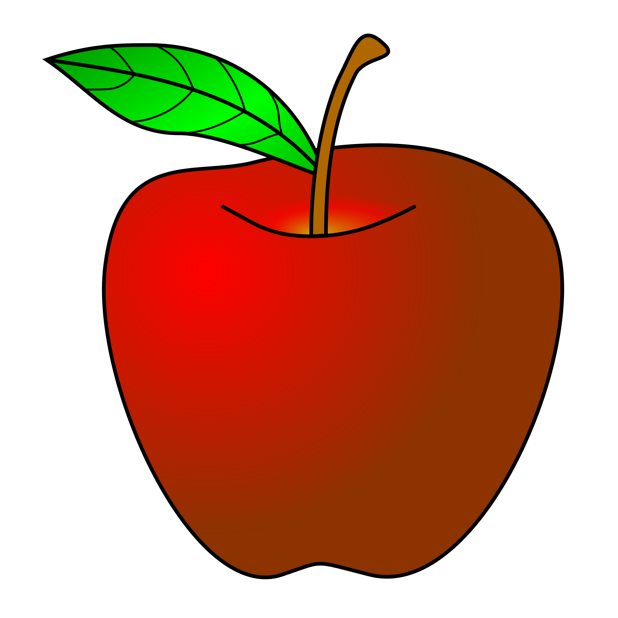 Red Apple Isolated Stock Illustration - Download Image Now - Apple