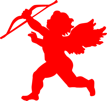 Cupid Silhouette Vector - Romantic Icon for Valentine’s Day & Love Themes