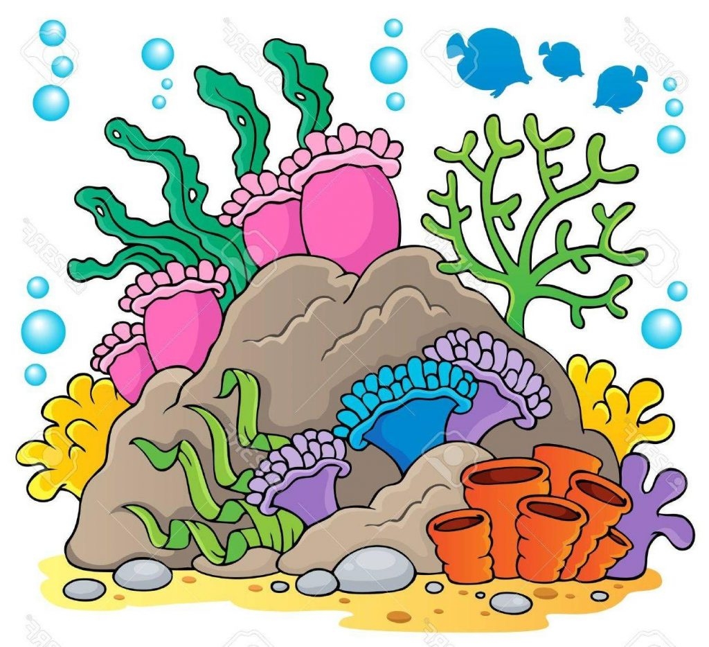 WaterColor Coral Reef Background - Clip Art Library