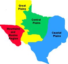 Texas Geographic Regions Map - Explore the State’s 4 Major Land Areas