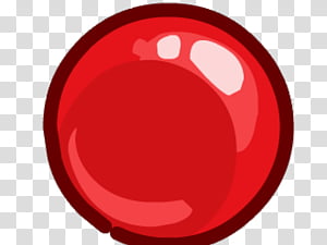 Glossy Red Sphere Icon - High-Quality PNG for Design & Games
