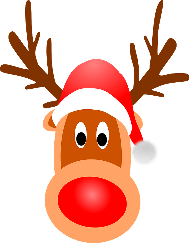 Cute Christmas Reindeer Illustration - Free Holiday Clipart
