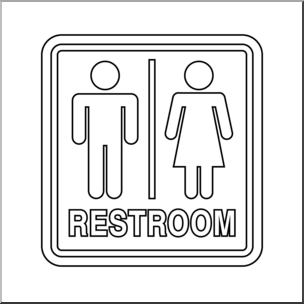 Universal Restroom Sign - Clear, Accessible Facility Indicator