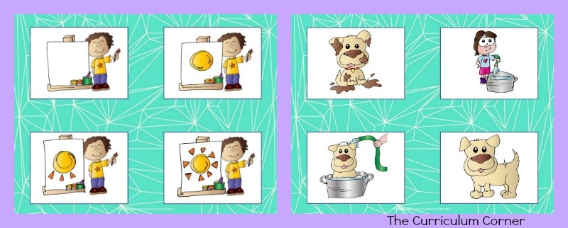 Sequencing Cards for Early Childhood Learning - Painting & Pet Care Activities