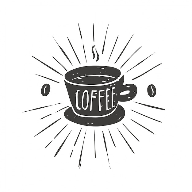 Fresh Brewed Coffee Illustration - Vintage Style Graphic for Cafés & Blogs