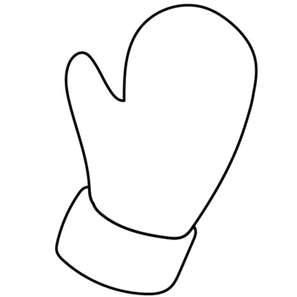Mitten Template S In All Shapes And Sizes Coloring - Oven Mitt - Clip ...
