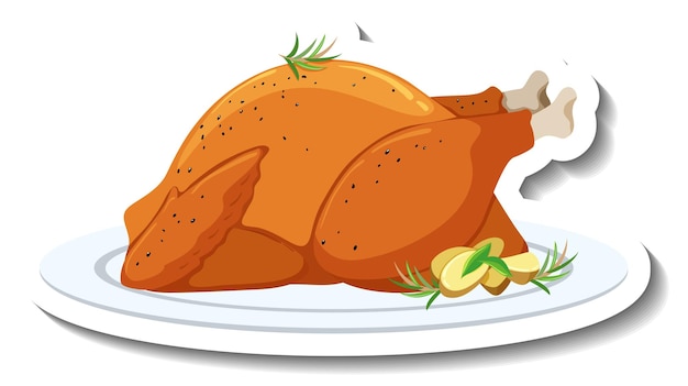cooked chicken clip art