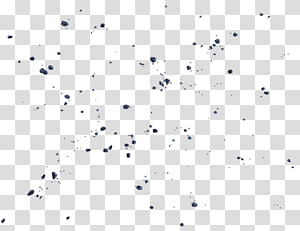 Dark blue ink splatters scattered across a transparent checkered background, evoking artistic texture and dynamic motion.