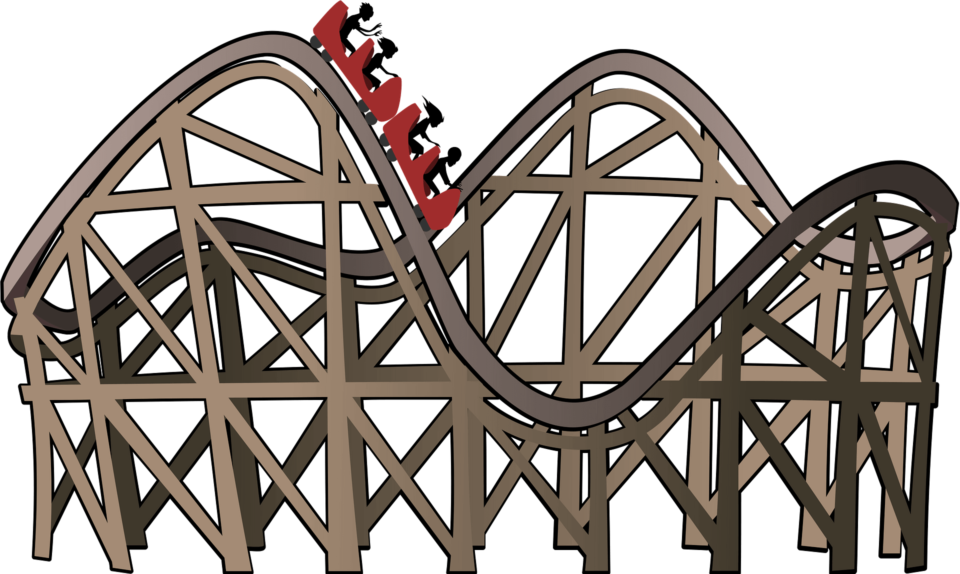 Roller Coaster #2 SVG, Roller Coaster Clipart, Roller Coaster Files For ...