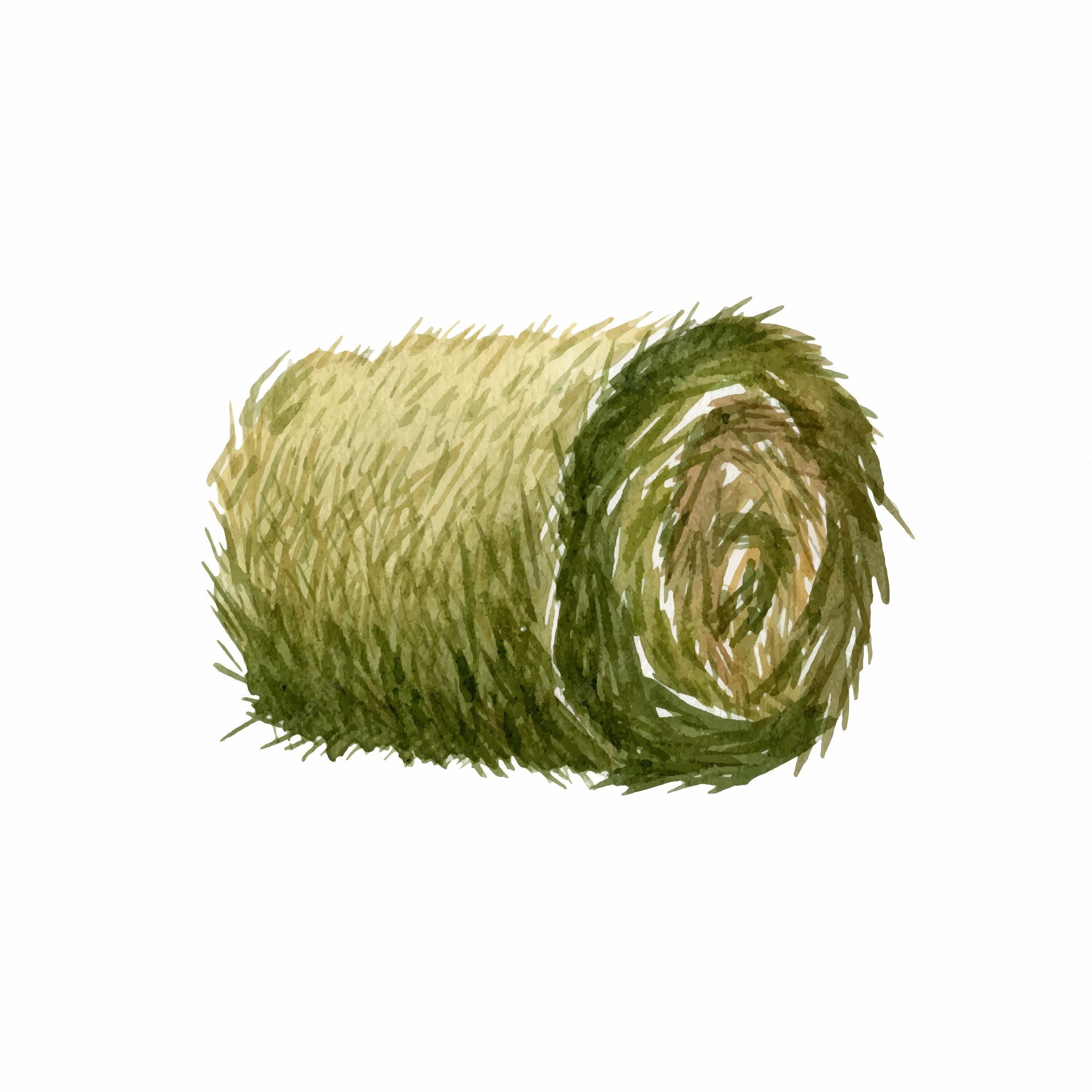 bales-and-stacks-of-hay-vector-illustrations-set-stock-clip-art-library