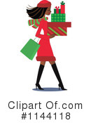 Holiday Shopping Illustration - Festive Gift-Giving Clipart