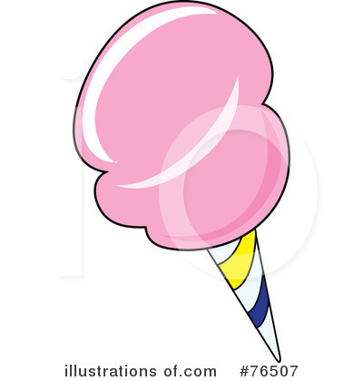 Pink Cotton Candy Illustration - Sweet Treat Clipart