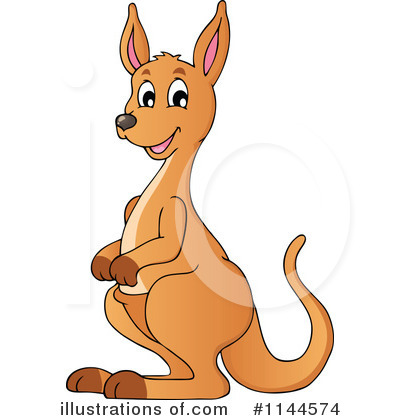 Cute Cartoon Kangaroo Illustration - Free Download & Usage
