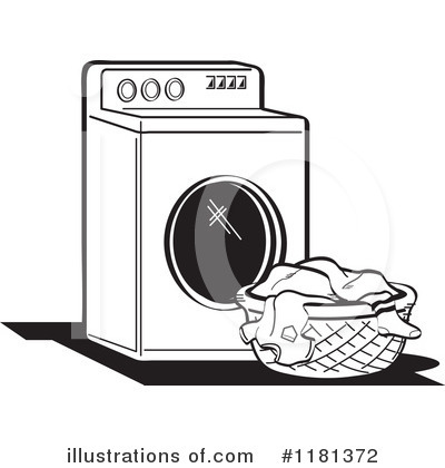 Laundry Machine Illustration - Free Clip Art for Home & Cleaning Content