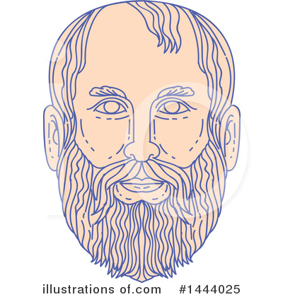 Ancient Philosopher Illustration - Classical Wisdom Portrait