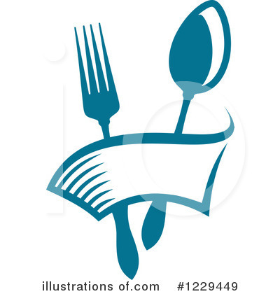 Elegant Cutlery Logo for Restaurants and Catering Services