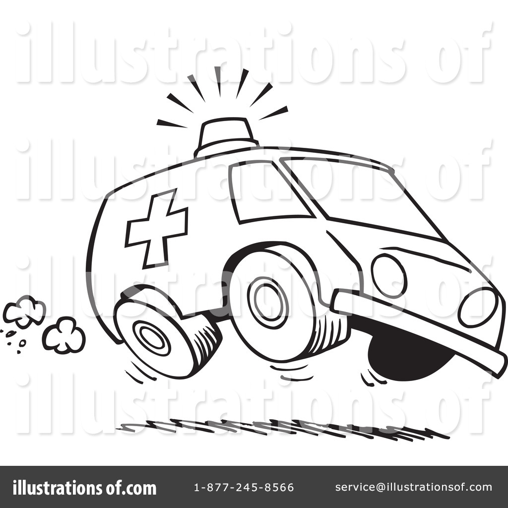 Free Ambulance Illustration - Emergency Vehicle Clip Art for Medical Content