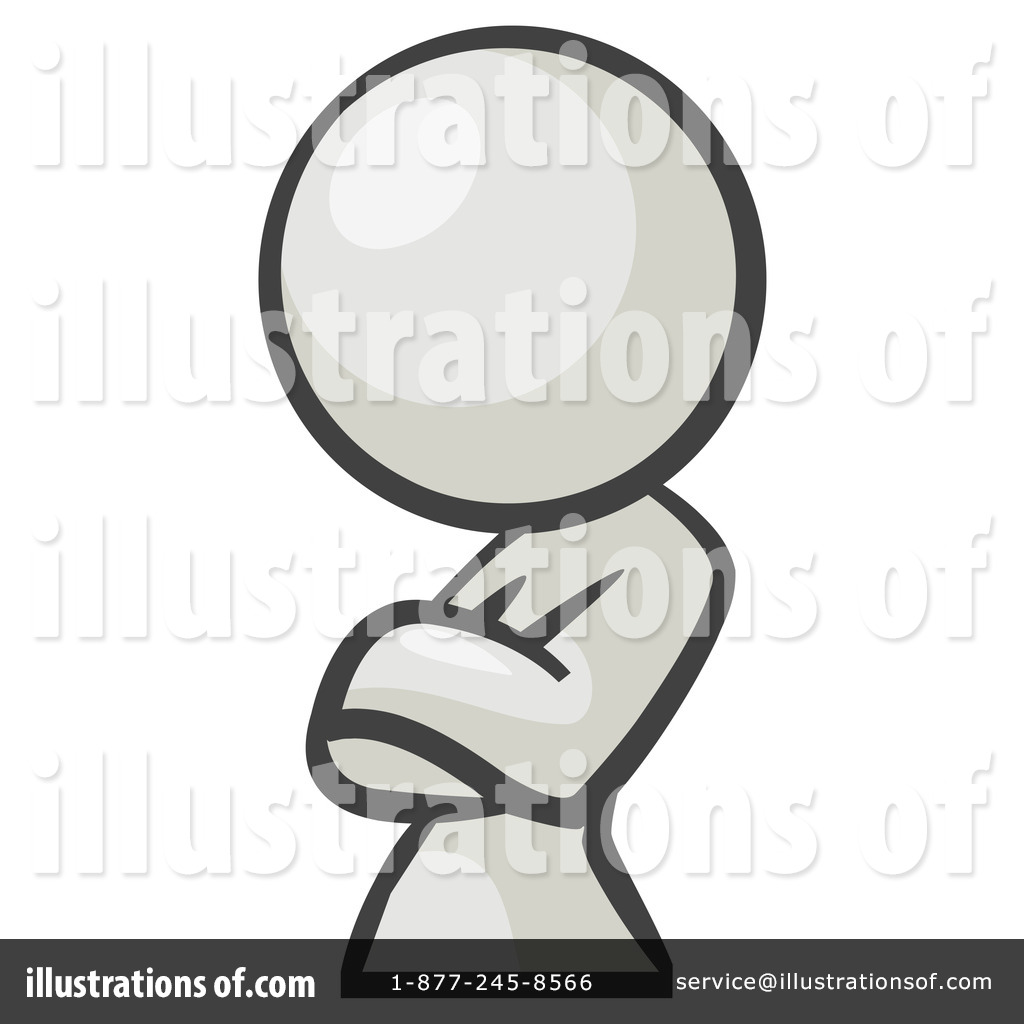 Cartoon figure with oversized magnifying glass head, arms crossed, symbolizing scrutiny or investigation.
