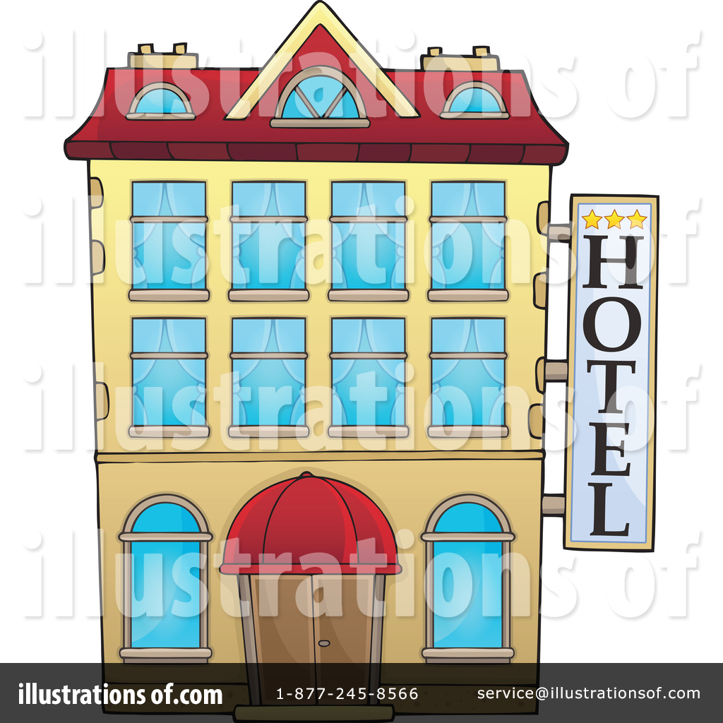 Friendly Cartoon Hotel Illustration - Free Clipart for Travel & Hospitality Sites