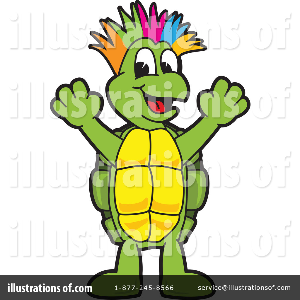 Fun Cartoon Turtle with Mohawk - Free Illustration for Kids’ Content