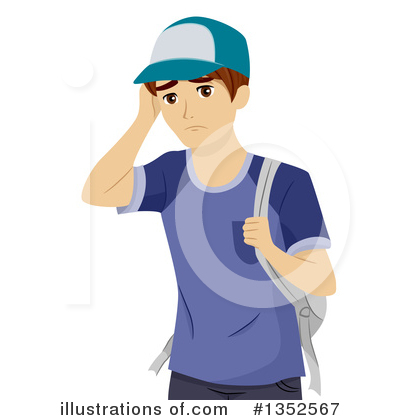Stressed Student Illustration - Free Clipart for Education & Mental Health Resources