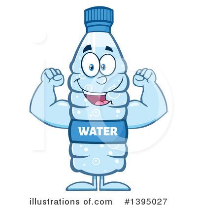 Hydration Hero - Fun Cartoon Water Bottle Illustration for Health Campaigns