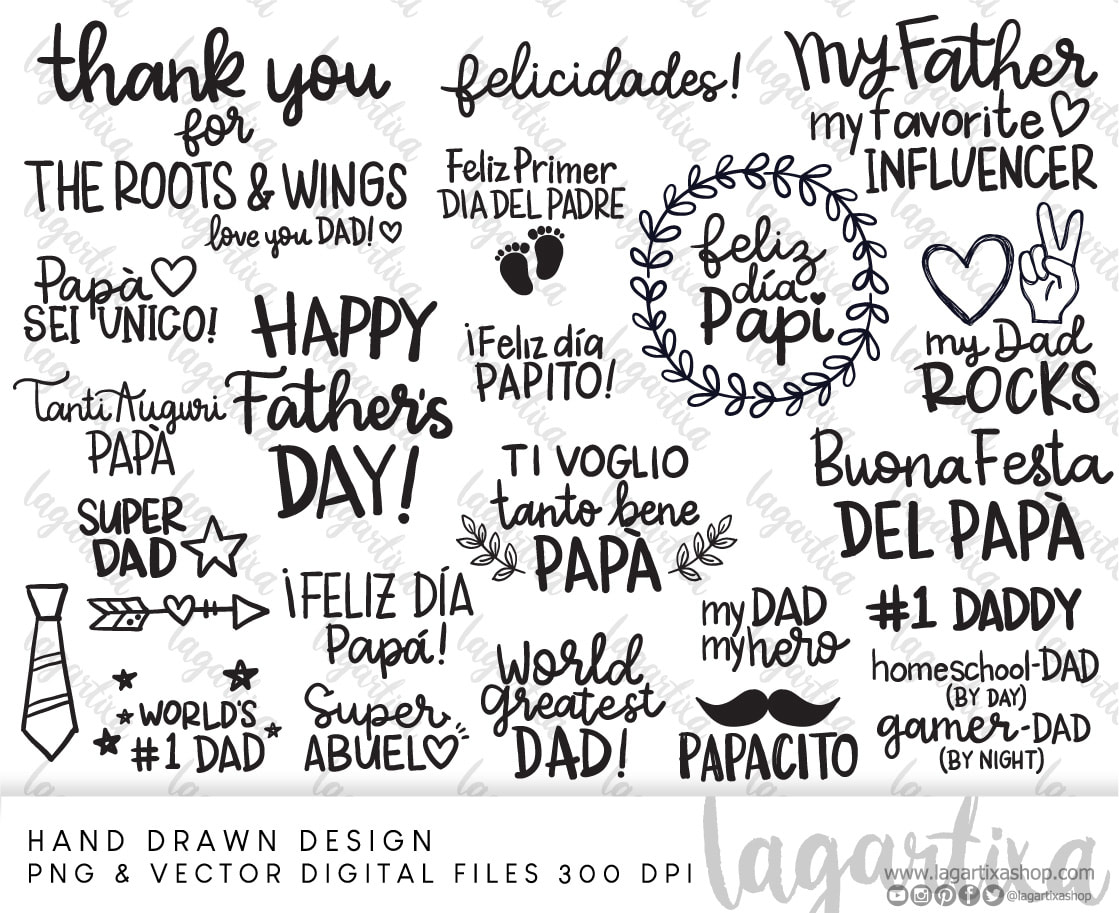 Sticker of a cartoon word dad Royalty Free Vector Image - Clip Art Library