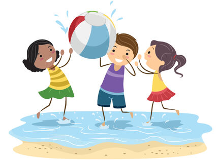 Kids Playing with Beach Ball - Fun Summer Activity for Children