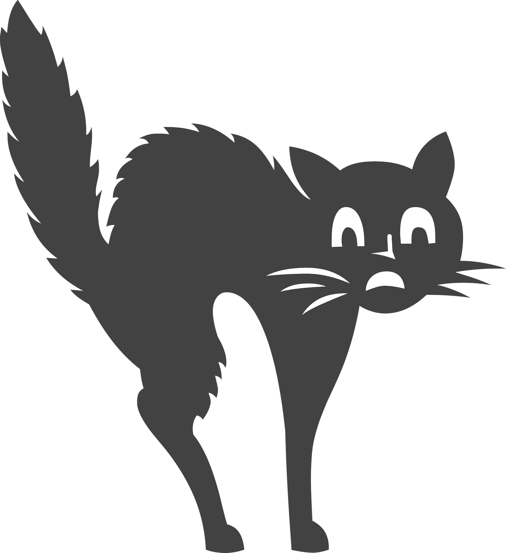 scared cats - Clip Art Library