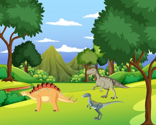 forests dinosaur - Clip Art Library